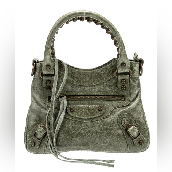 Balenciaga Handbags - Auth RARE Balenciaga MINI FIRST MOTORCYCLE BAG Vintage  mirror Moto strap Chèvre